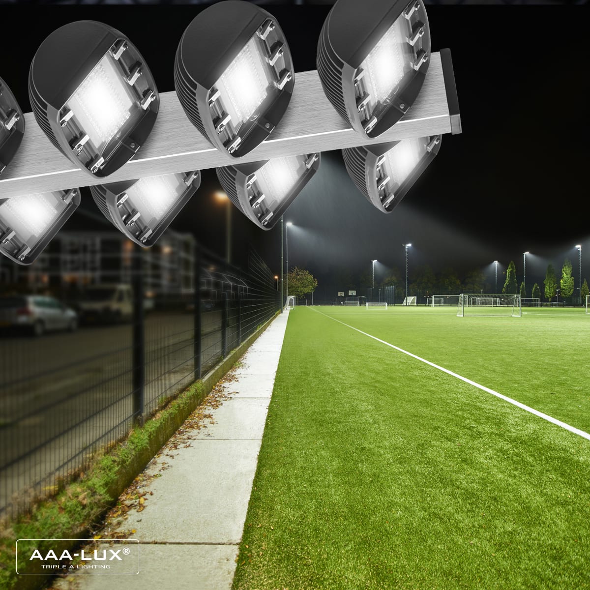 LED Flutlicht Sportplatz Sportplatzbeleuchtung Kempf LED
